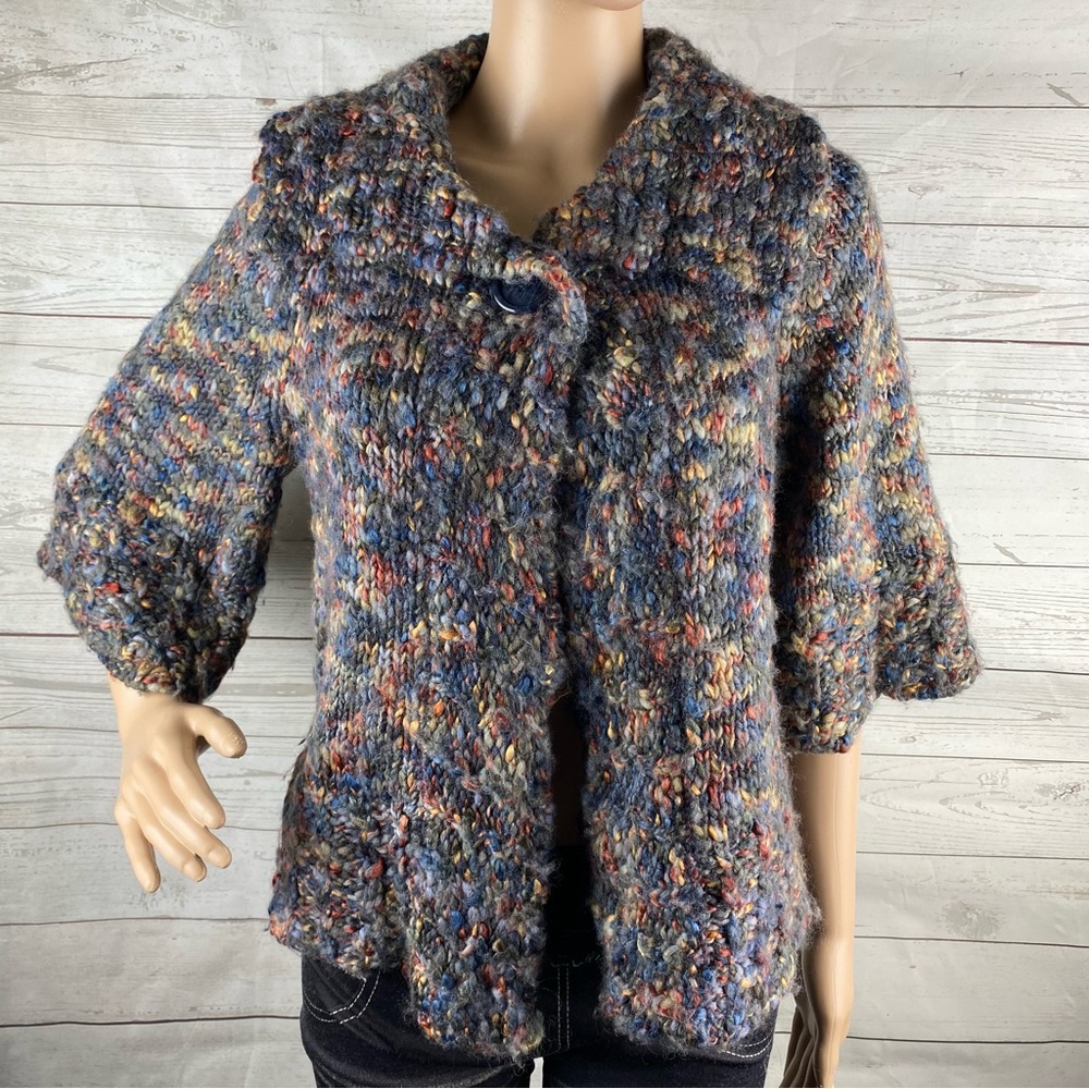 Leo & Nicole Cardigan Sweater 🌺 Petite, Wool Blend